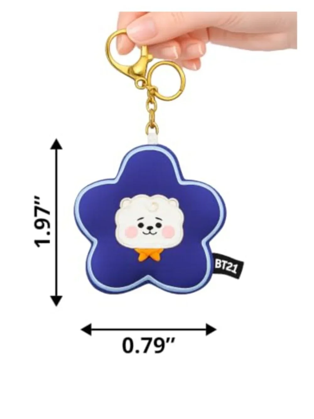BT21 Flower Keyring RJ Cute Keychain Charm